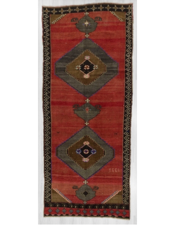 Decorative vintage Turkish Kars rug