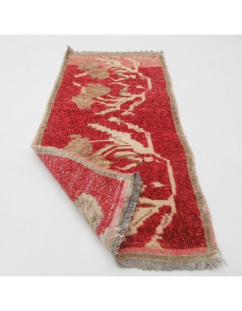 Mini Vintage Red Rug  - 1`10" x 3`10"