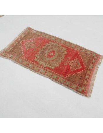 Vintage Turkish Mini Rug - 1`10" x 3`1"