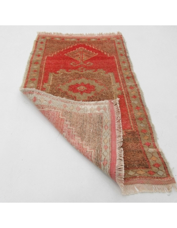 Vintage Turkish Mini Rug - 1`10" x 3`1"