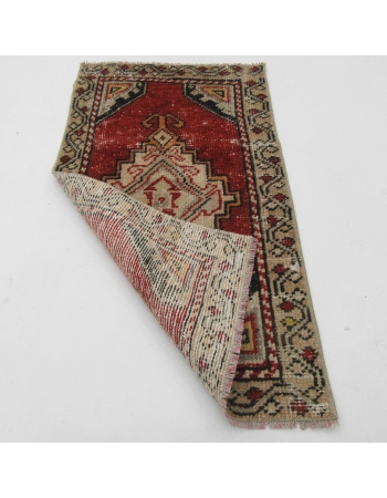 Vintage Mini Red Turkish Rug - 1`7" x 2`10"