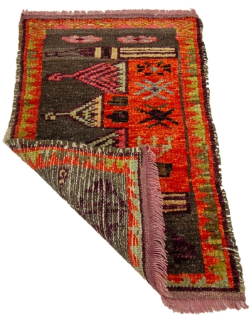 Unique Vintage Mini Turkish Rug - 1`9" x 2`7"