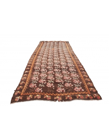 Floral Vintage Decorative Kilim Rug - 5`6