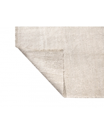 Off White Large Hemp Kilim Rug - 10`2