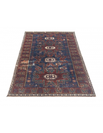 Antique Caucasian Wool Rug - 3`5