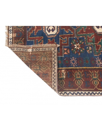 Antique Caucasian Wool Rug - 3`5