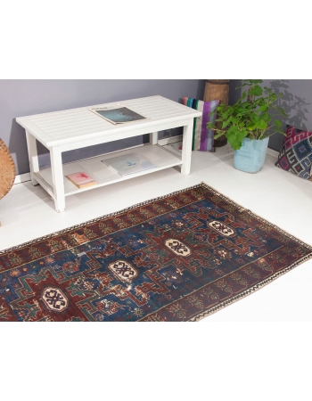 Antique Caucasian Wool Rug - 3`5