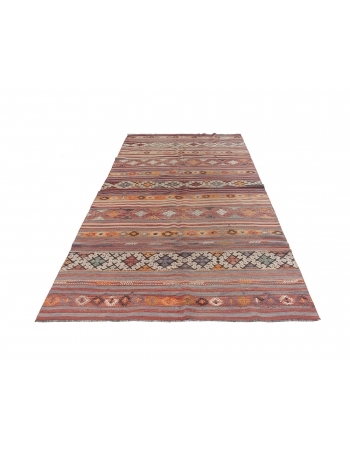 Embroidered Vintage Kilim Rug - 5`3