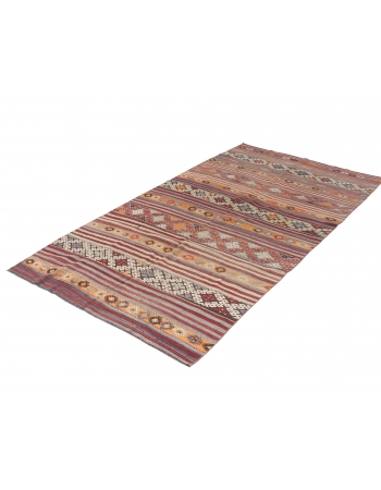 Embroidered Vintage Kilim Rug - 5`3