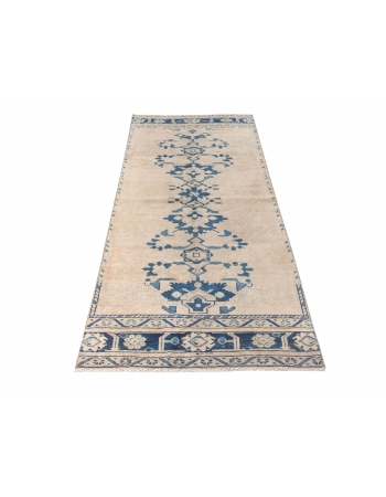 Vintage Washed Out Tabriz Runner Rug - 2`8