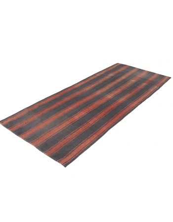 Vintage Turkish Striped Kilim Rug - 3`11