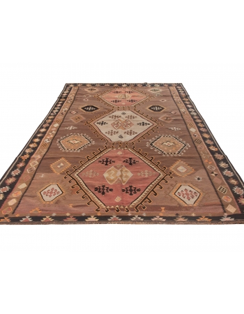 Decorative Vintage Turkish Kars Kilim  - 7`2