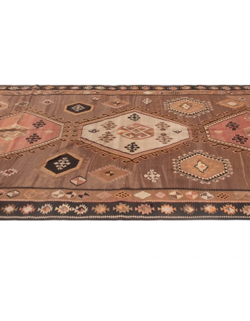 Decorative Vintage Turkish Kars Kilim  - 7`2