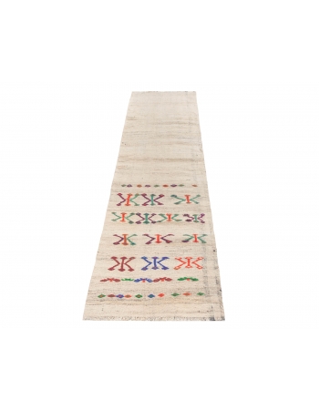 Vintage Narrow Kilim Runner - 2`0