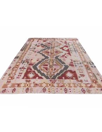 Vintage Large Turkish Decorative Kilim Rug - 7`9