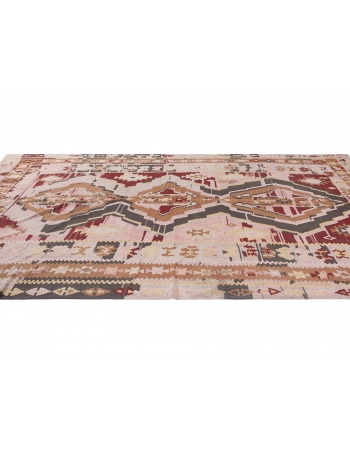 Vintage Large Turkish Decorative Kilim Rug - 7`9