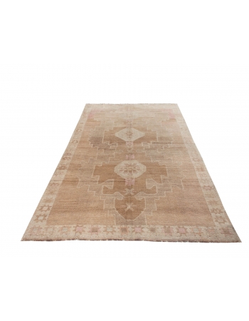 Vintage Washed Out Wool Rug - 5`7