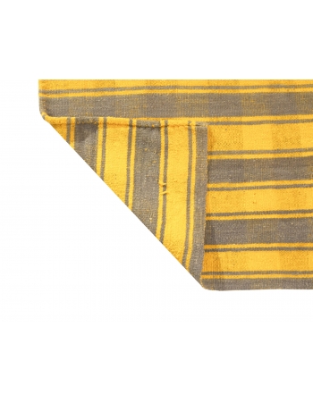 Yellow & Gray Vintage Kilim Rug - 6`7