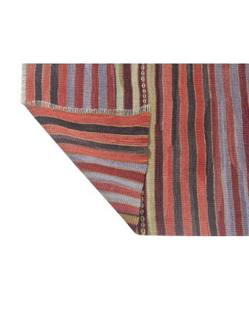 Vintage Turkish Striped Kilim Rug - 5`3