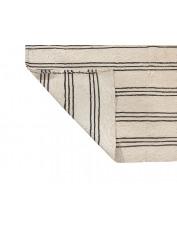 Striped Vintage Wool Kilim Rug - 6`11