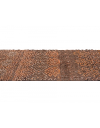 Embroidered Vintage Kilim Rug - 4`2