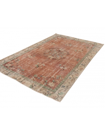 Vintage Turkish Oushak Rug - 5`4