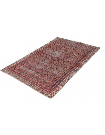 Distressed Antique Malayer Wool Rug - 3`9