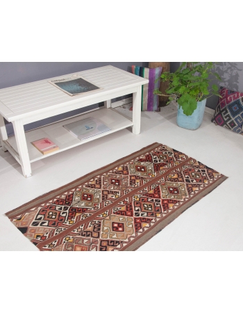 Small Vintage Turkish Kilim Rug - 2`4