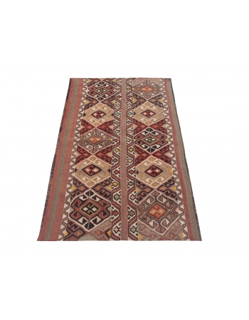 Small Vintage Turkish Kilim Rug - 2`6