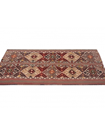 Small Vintage Turkish Kilim Rug - 2`6