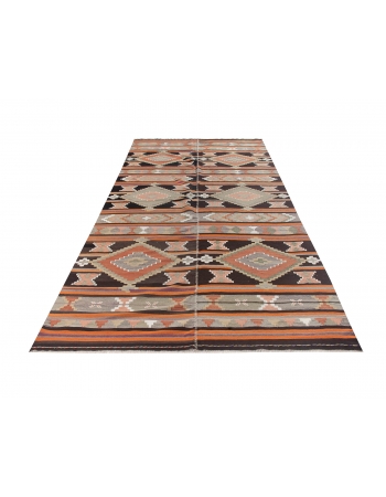 Vintage Turkish Decorative Kilim Rug - 5`7