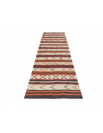 Vintage Decorative Turkish Kilim Runner - 3`1