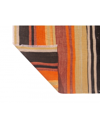 Striped Vintage Turkish Kilim Runner - 3`0