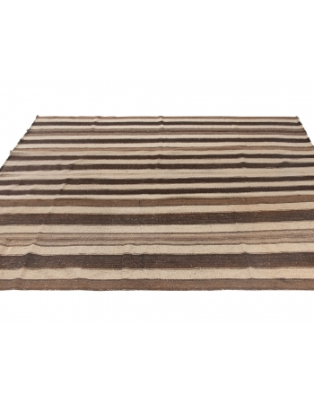 Striped Modern Vintage Kilim Rug - 7`5