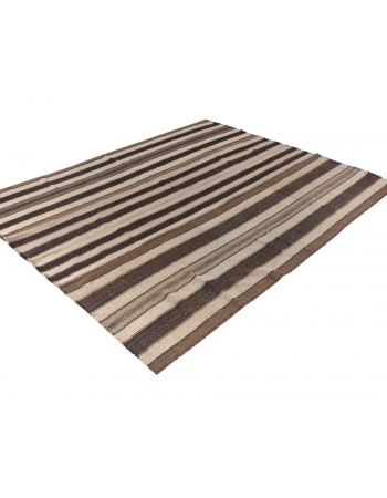 Striped Modern Vintage Kilim Rug - 7`5