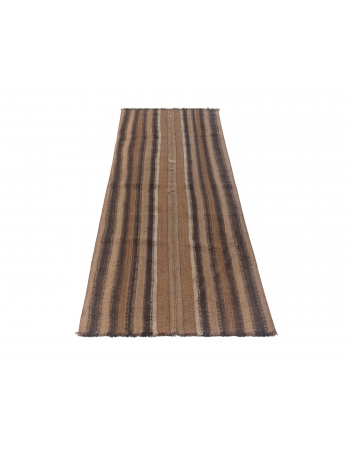 Brown Vintage Striped Kilim Rug - 2`9