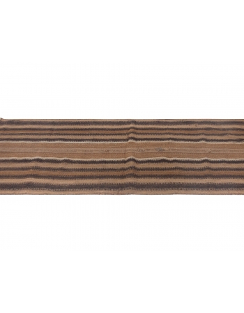 Brown Vintage Striped Kilim Rug - 2`9