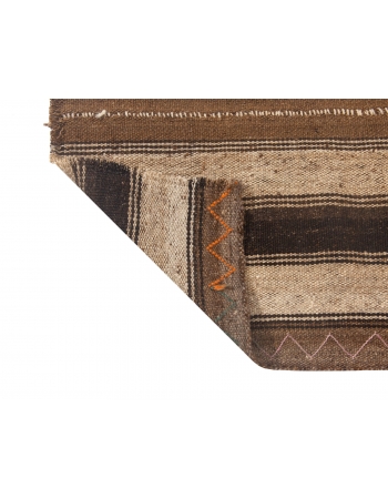 Natural Brown Vintage Kilim Rug - 3`0