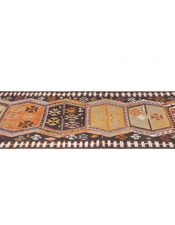 Unique Vintage Turkish Kilim Runner - 2`11