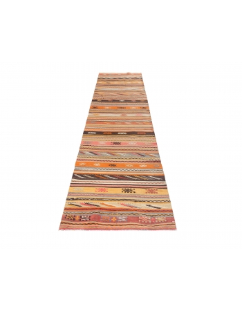 Decorative Vintage Turkish Kilim Runner - 2`7