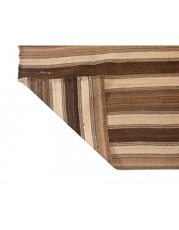 Square Brown Vintage Kilim Rug - 6`11