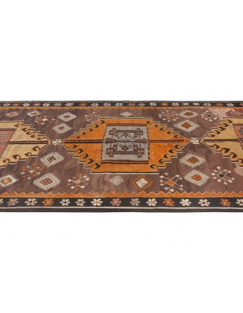 Vintage Decorative Turkish Kilim Rug - 5`1