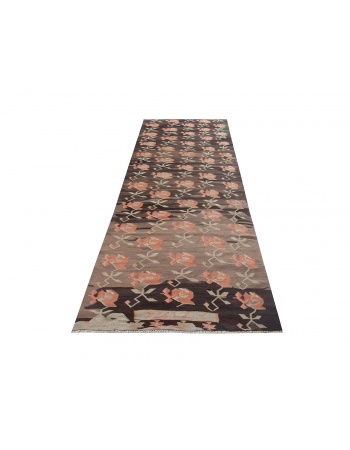 Turkish Vintage Kars Kilim Runner - 3`7