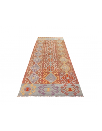 Vintage Decorative Turkish Kilim Runner - 3`10