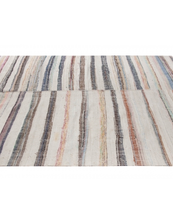 Decorative Striped Vintage Rag Rug - 7`3