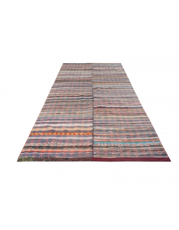 Vintage Decorative Turkish Rag Rug - 5`3