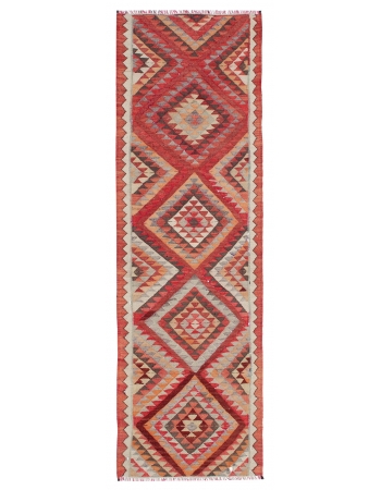 Vintage Decorative Herki Kilim Runner - 2`11" x 9`4"