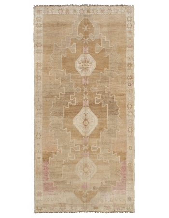 Vintage Washed Out Wool Rug - 5`7" x 11`6"