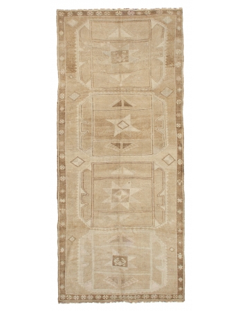 Washed Out Turkish Wool Rug - 6`4" x 15`3"