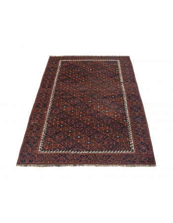 Decorative Small Vintage Afghan Wool Rug - 3`2